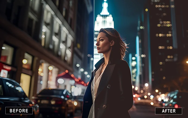 contrast night time luts, moody night luts,