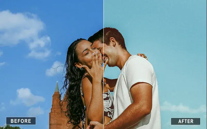 Couple Film Grain Camera Raw Presets, Grainy Soul Camera Raw Effect, Love Presets