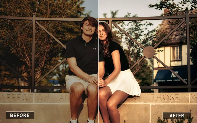 Smoky Couple LR Preset, Hazy Whisper Effect, Sporty Couple Lightroom Preset