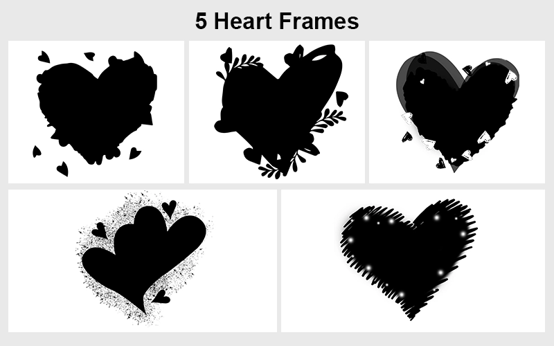heart frame overlays, Heart-shaped overlays, love overlays, Valentine’s Day overlays