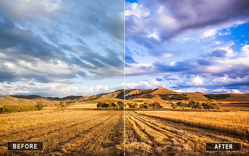 Canyon landscape vibrance presets, Dramatic canyon contrasts