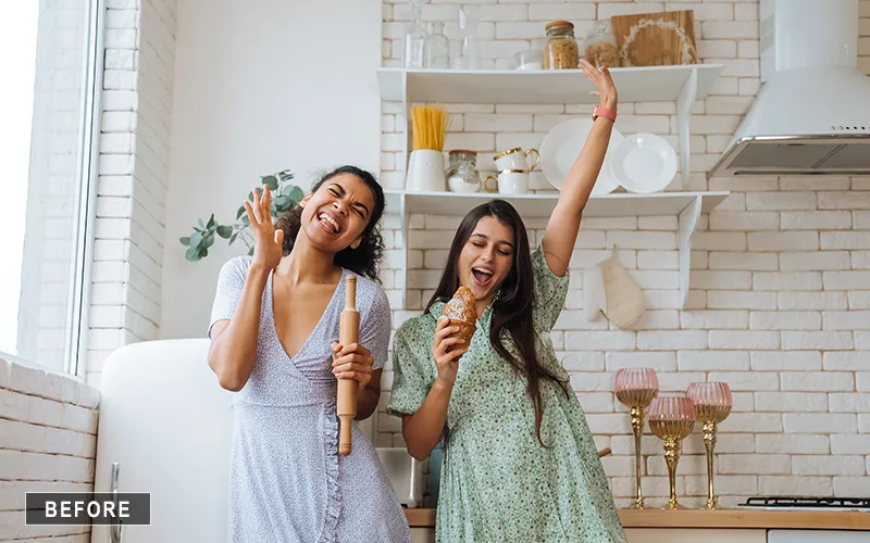 two happy women, woman happiness quotes, women singing, best friends enjoying, presets , presets for mobile