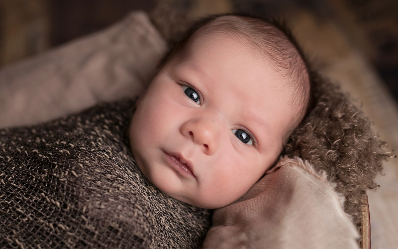 photo of baby before editing