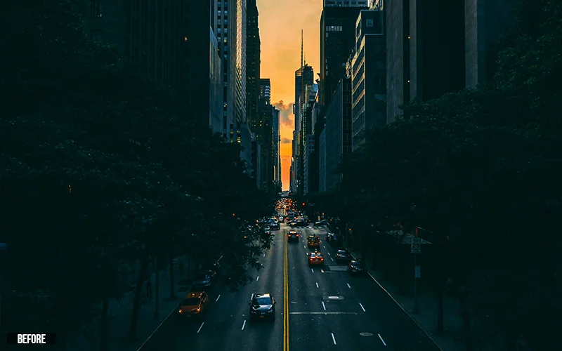 Urban Alley Camera Raw Presets- before