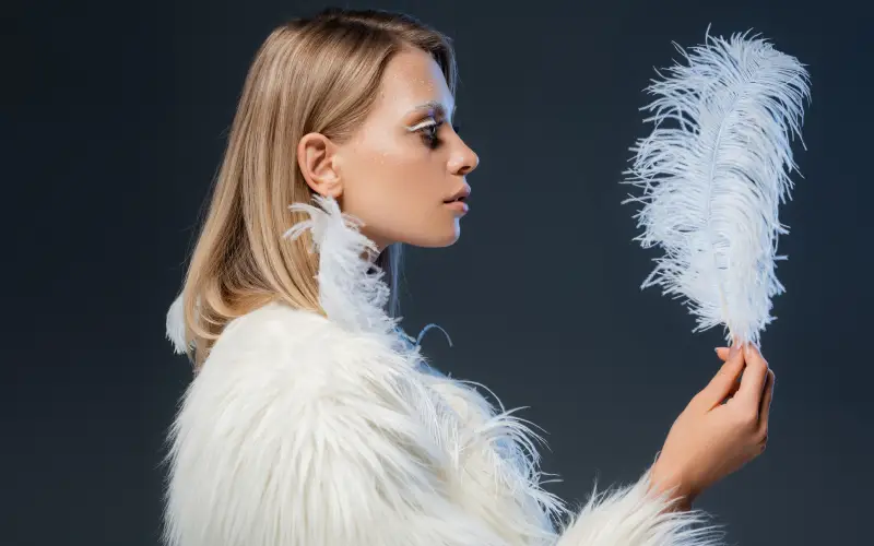 soft texture overlays, angelic effects, light feather elements