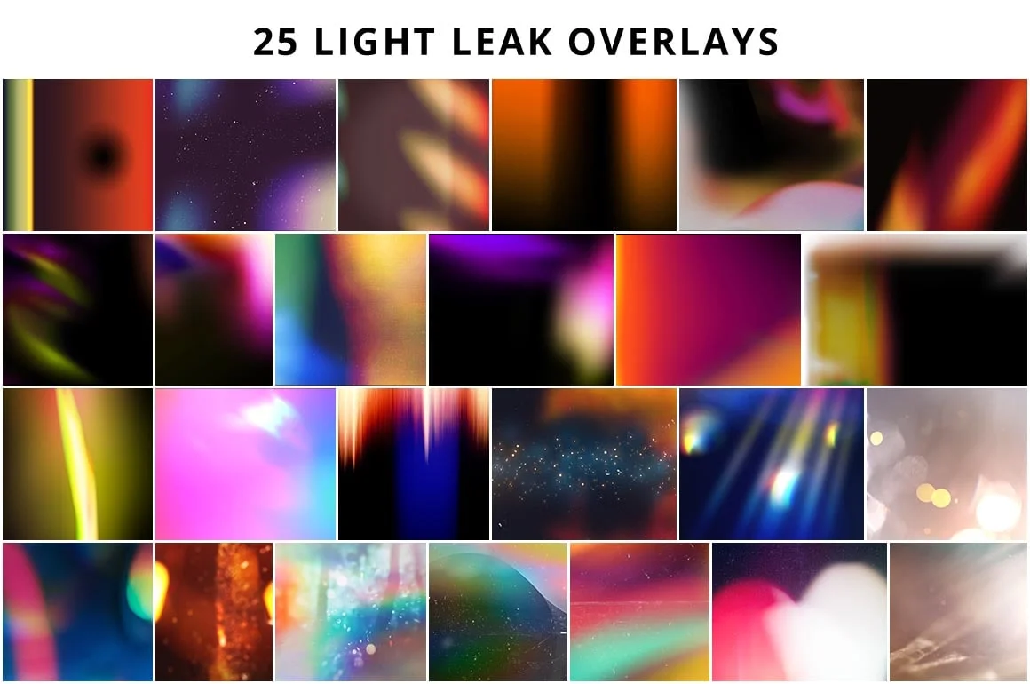 light leaks overlays