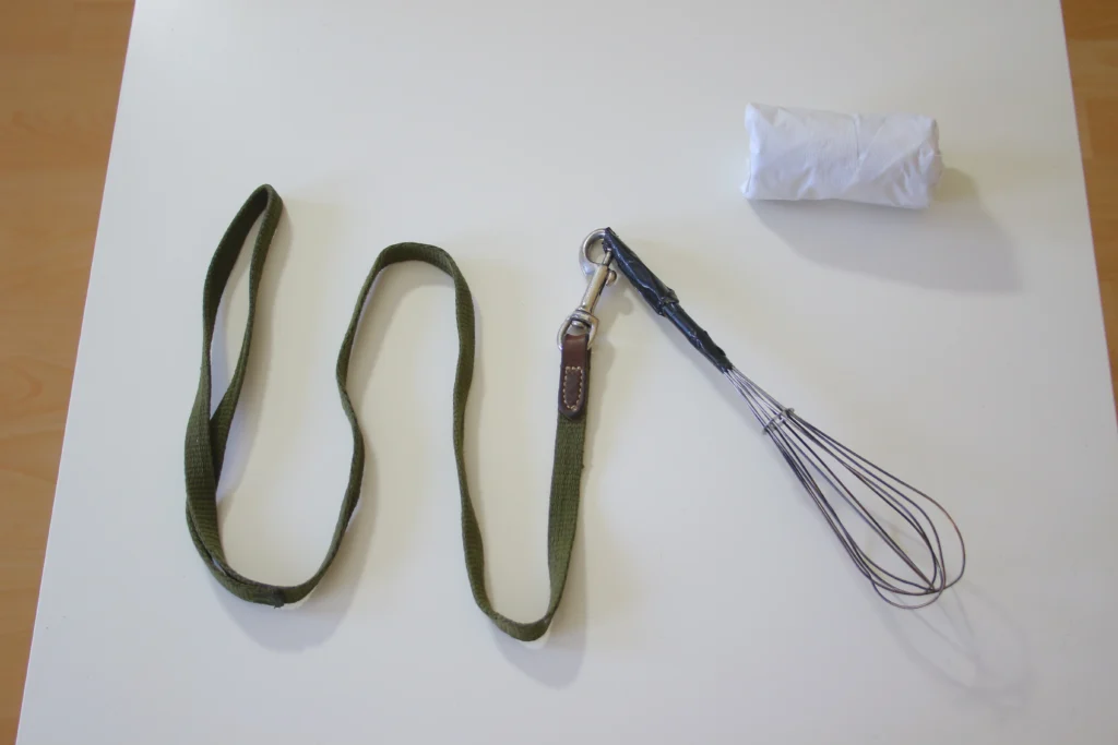 Step four in building steel wool device