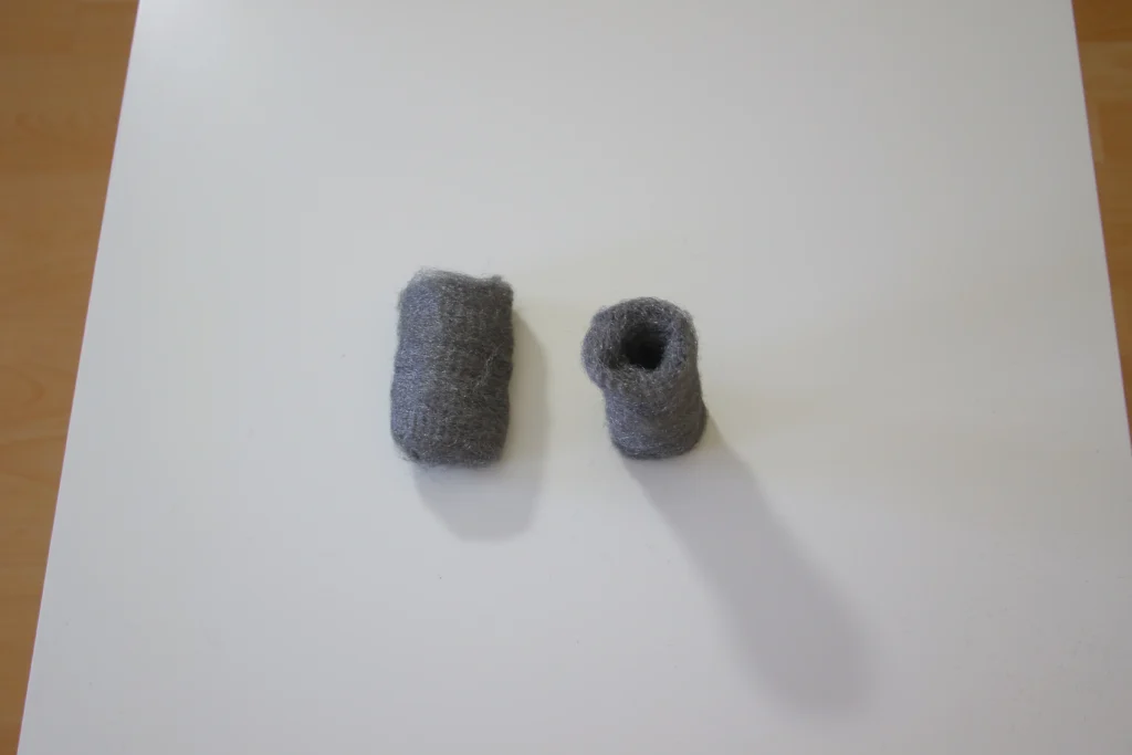 Step two in building steel wool device