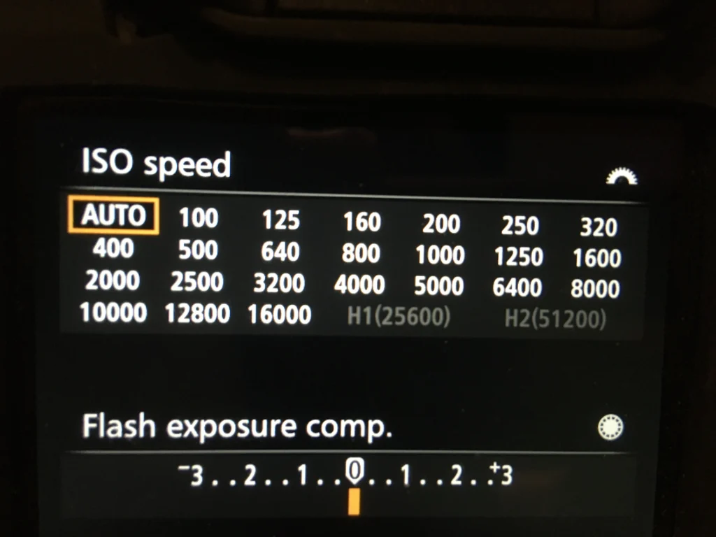 The sensitive ISO in the exposure triangle