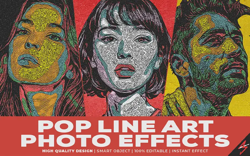 Pop Line Art Photo Effects