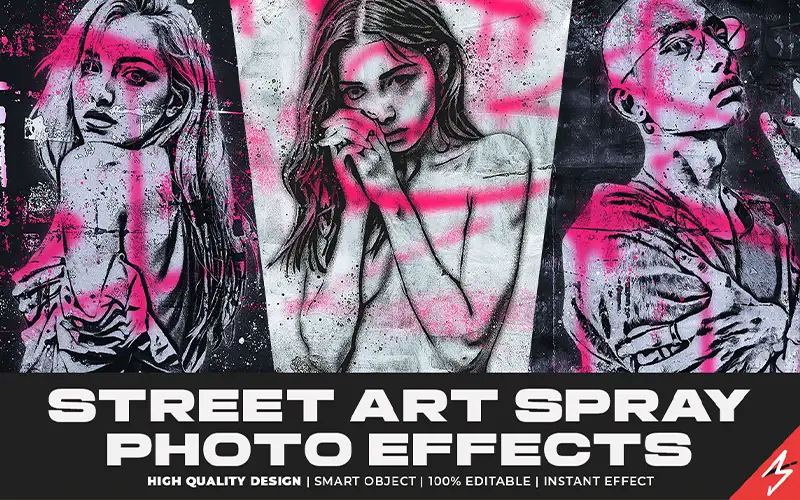 street art spray psd effect