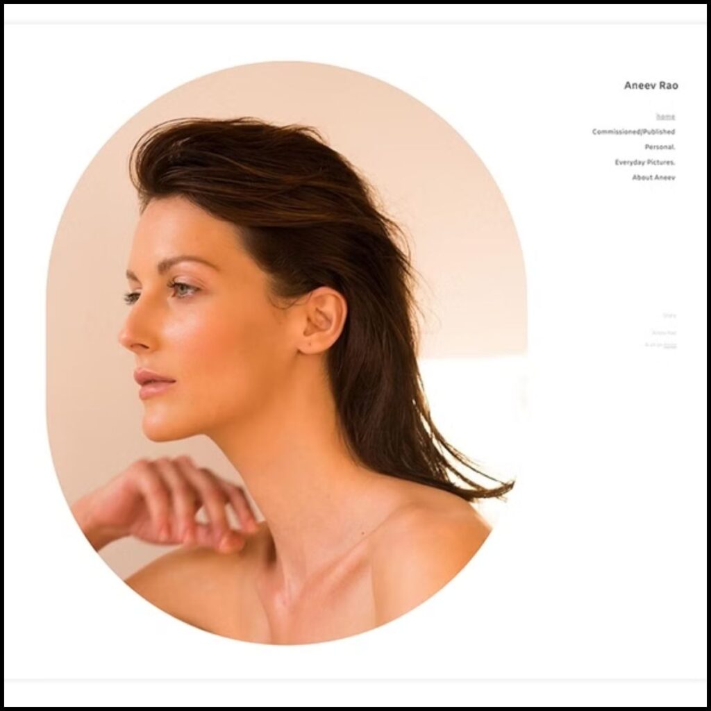 Aneev Rao photography portfolio website example