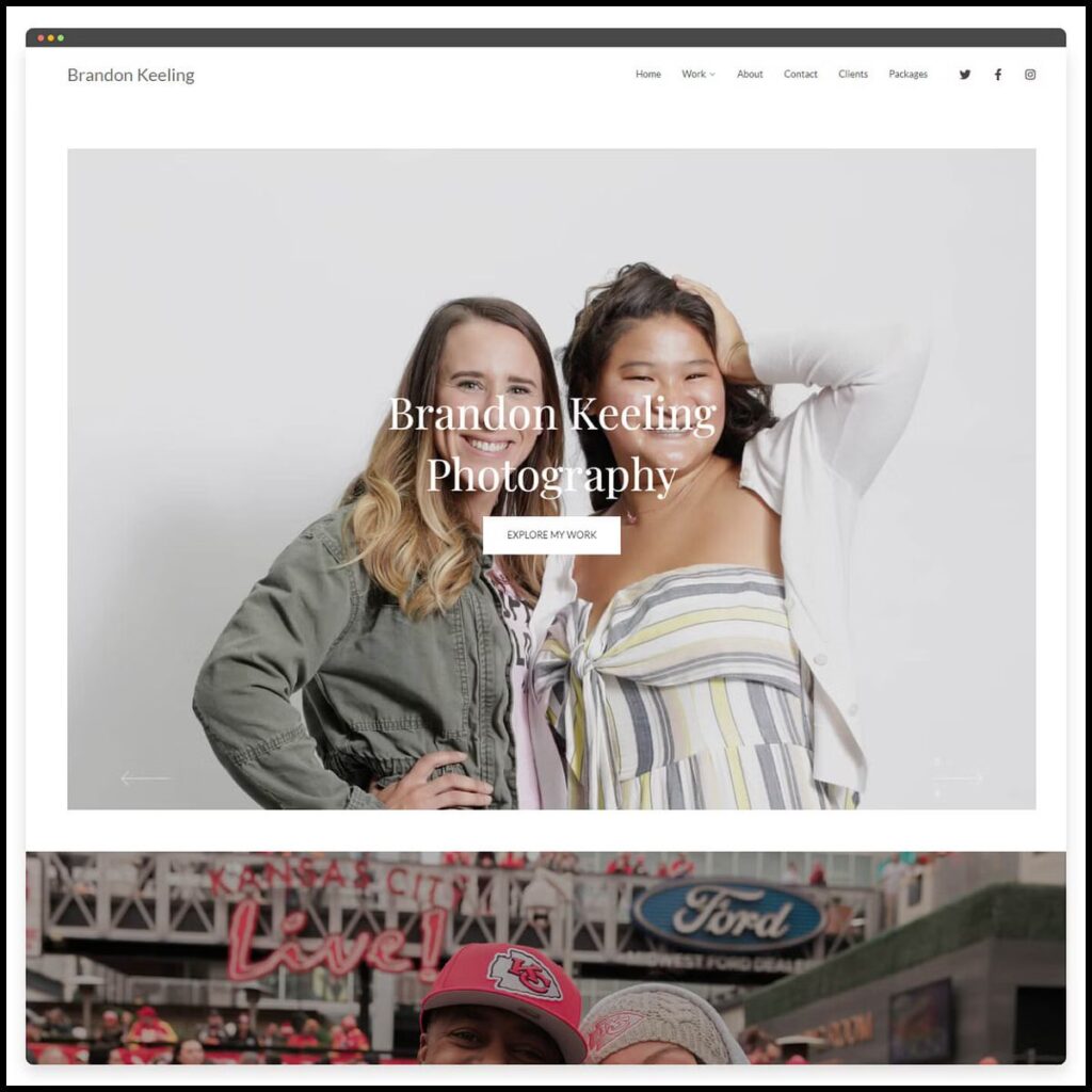 Brandon Keeling - photo portfolio website