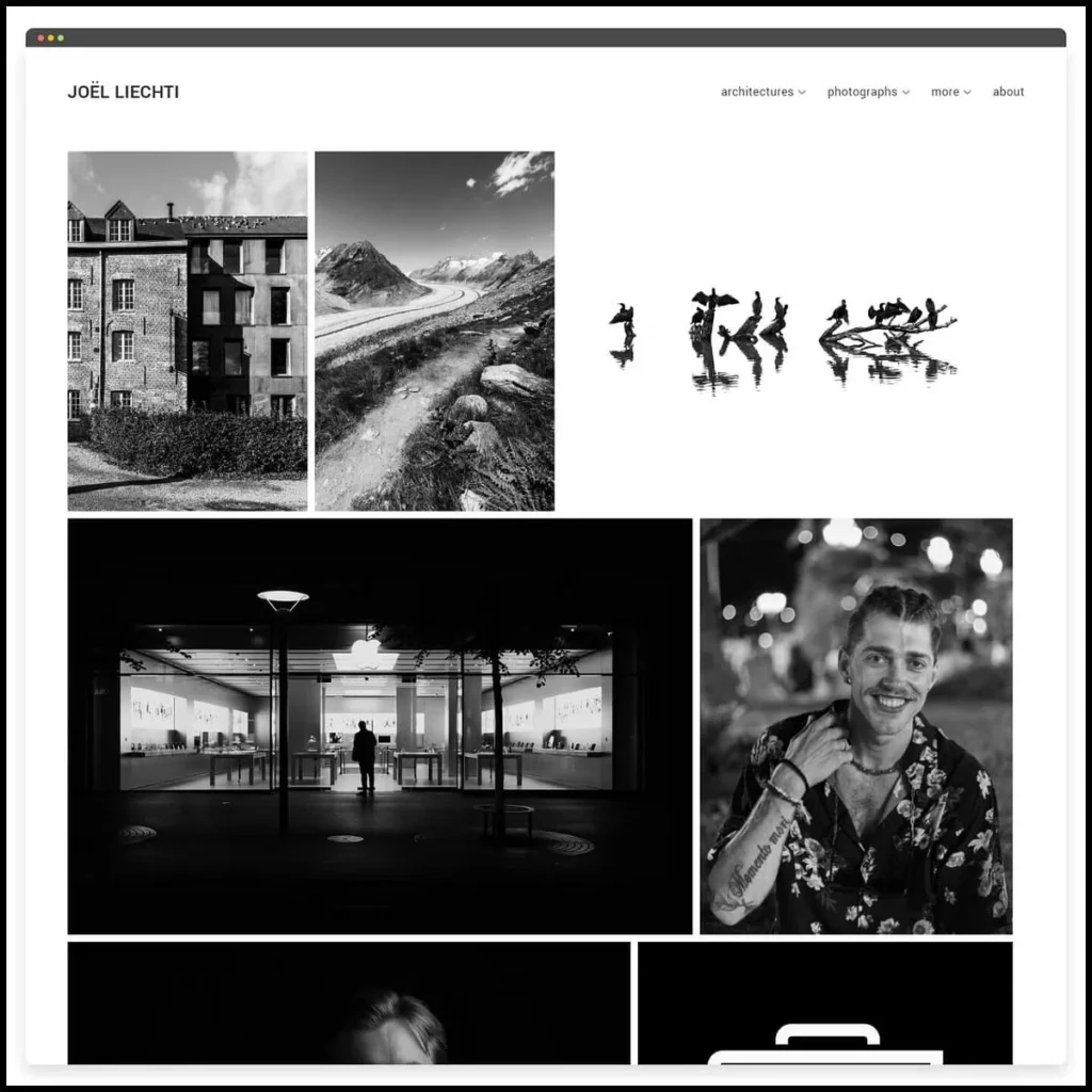 Joel Liechti - best photography portfolio websites
