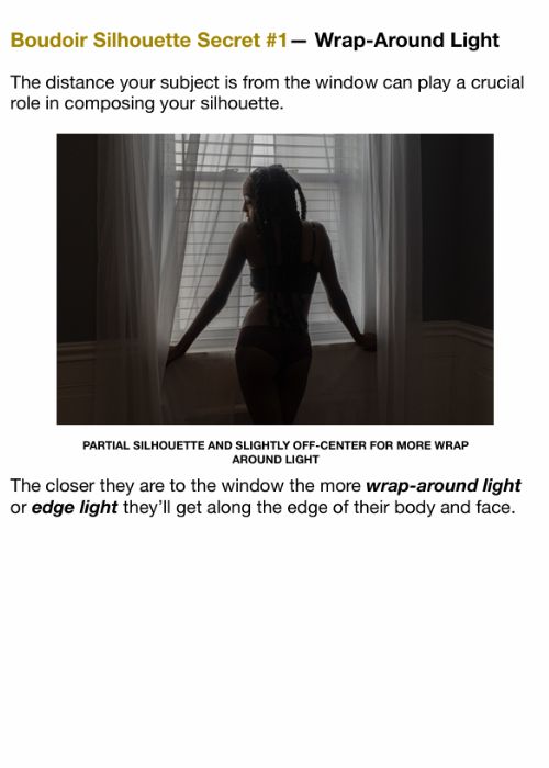 learn boudoir silhouette photography comtents