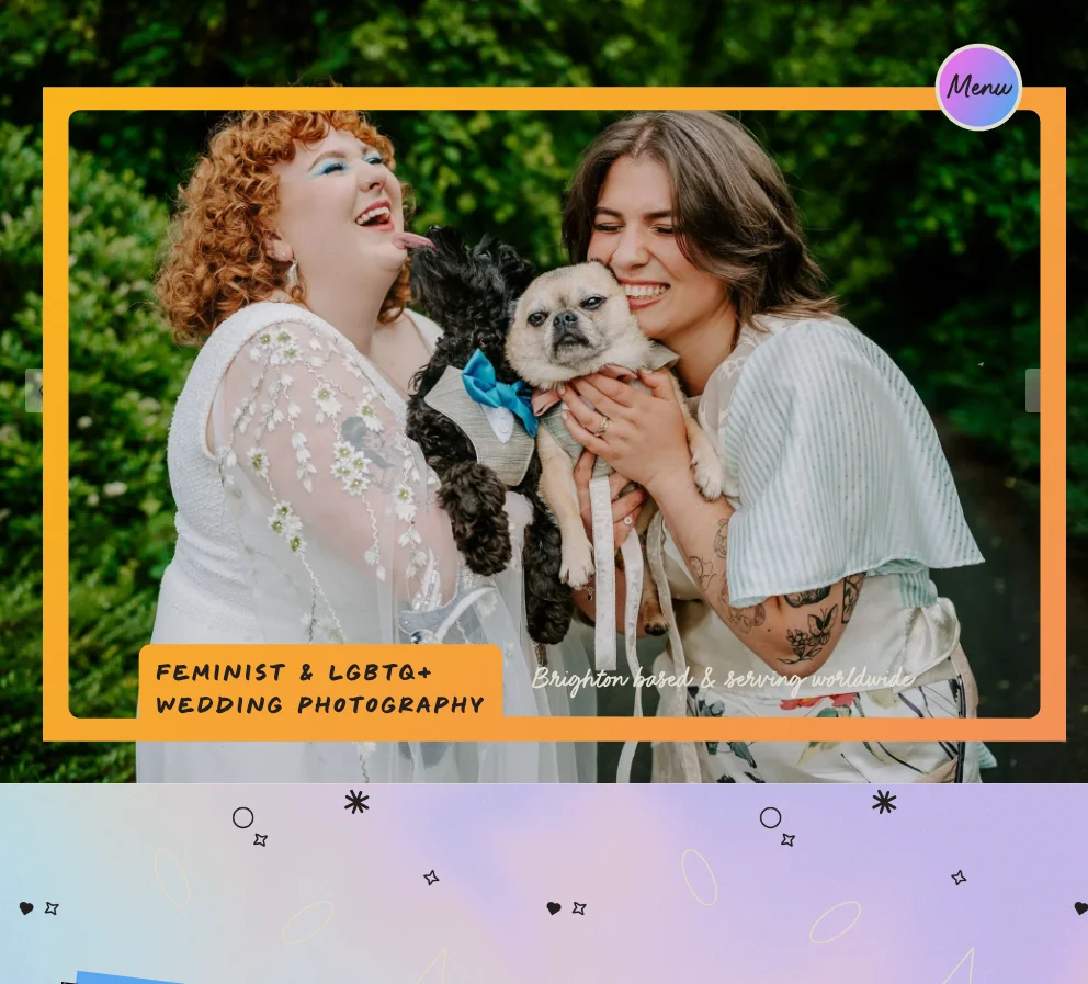 Kim Williams Weddings portfolio website