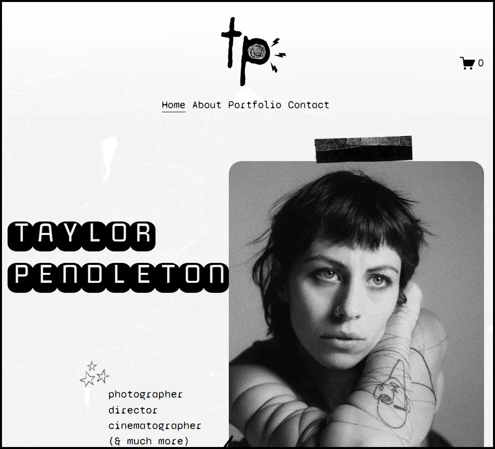 photography portfolio website of Taylor Pendleton