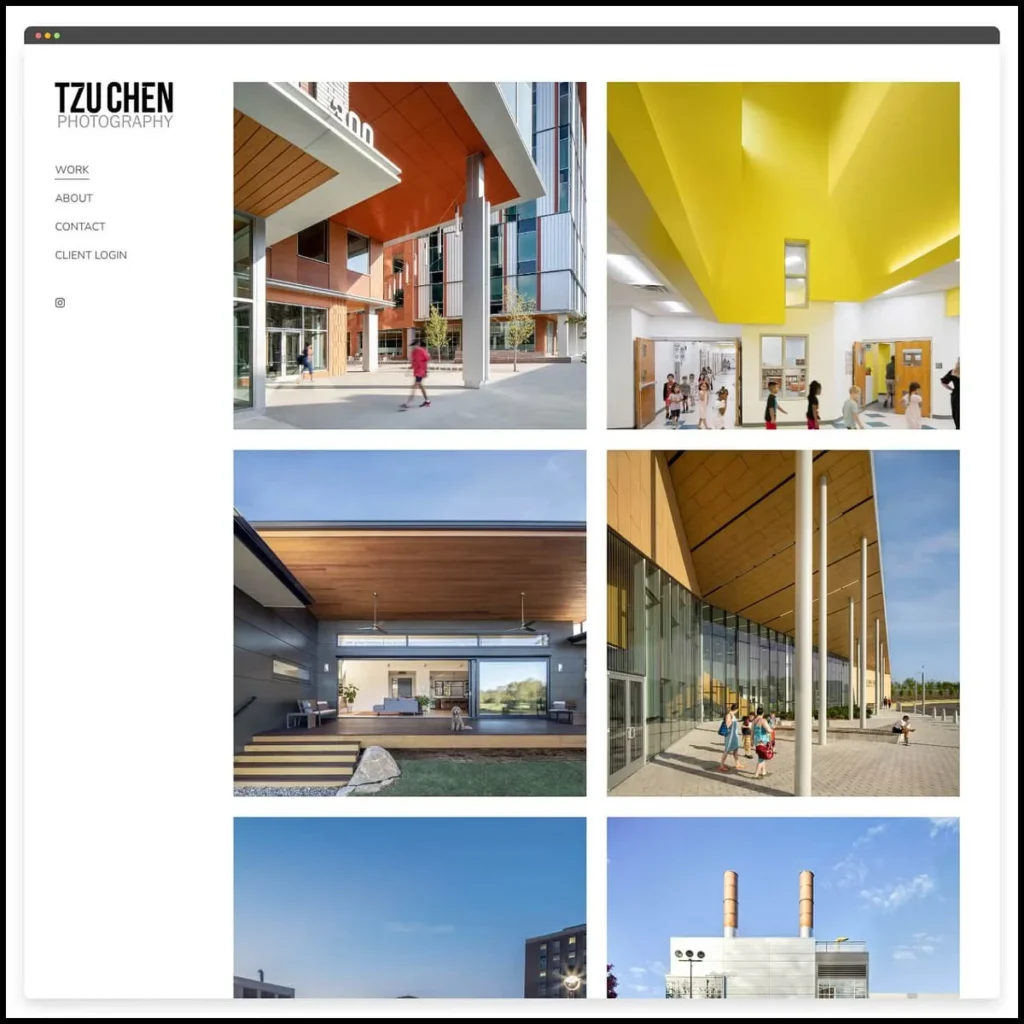 Tzu chen photography portfolio website