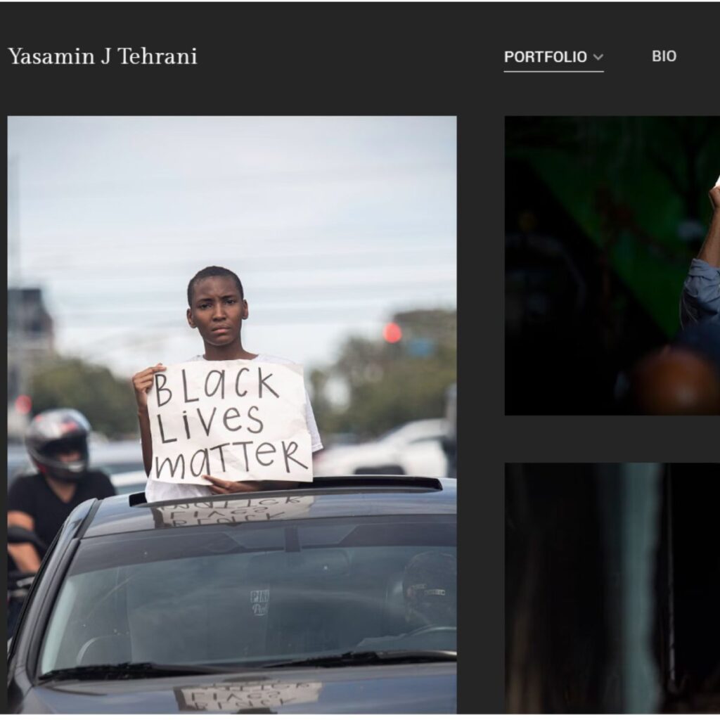 Yasamin Tehrani photography portfolio website