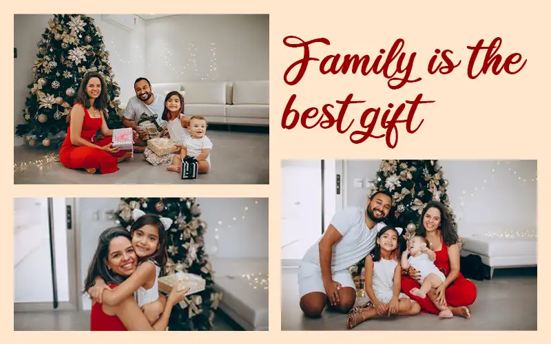 Family is the best gift caption