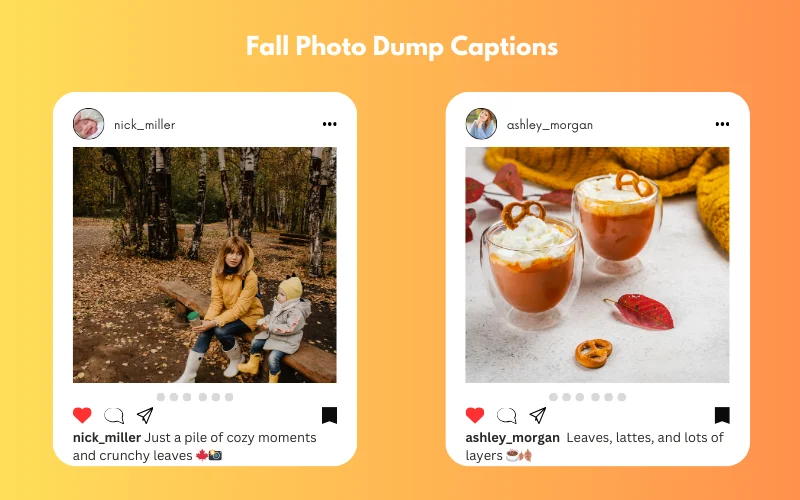 captions for fall photos