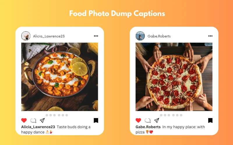 Food Photo Dump Captions