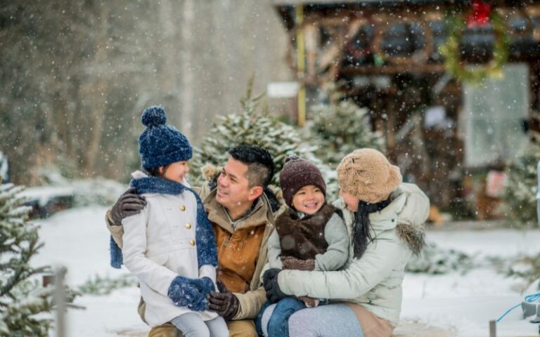 winter family photoshoot banner