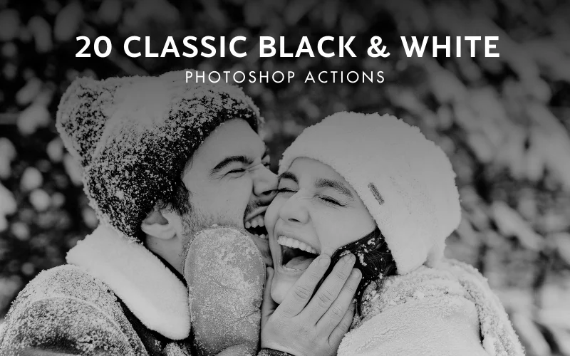 20 Classic Black & White Photoshop Actions