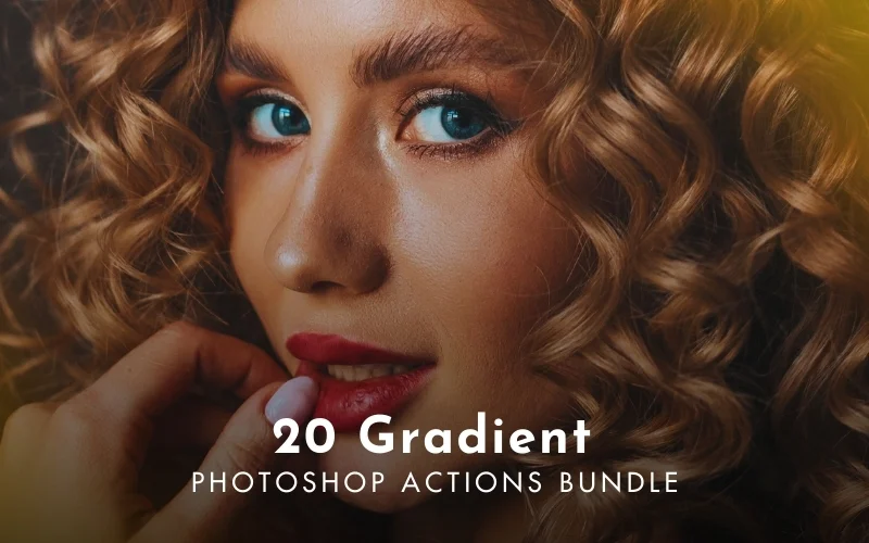 20 Gradient Photoshop Actions Bundle