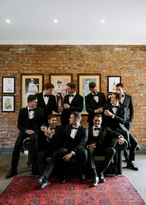 Groomsman Cheers Pose