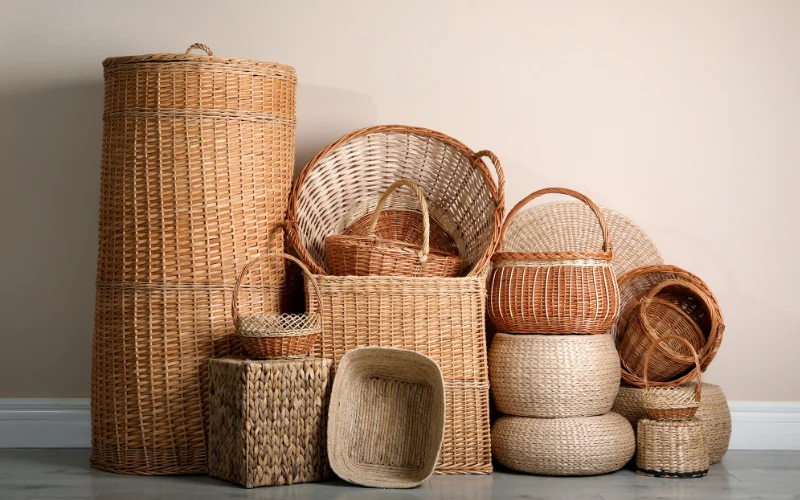 photo of woven baskets