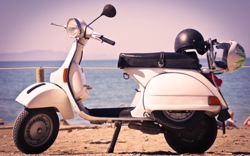 photo of a vintage scooter - photography niches