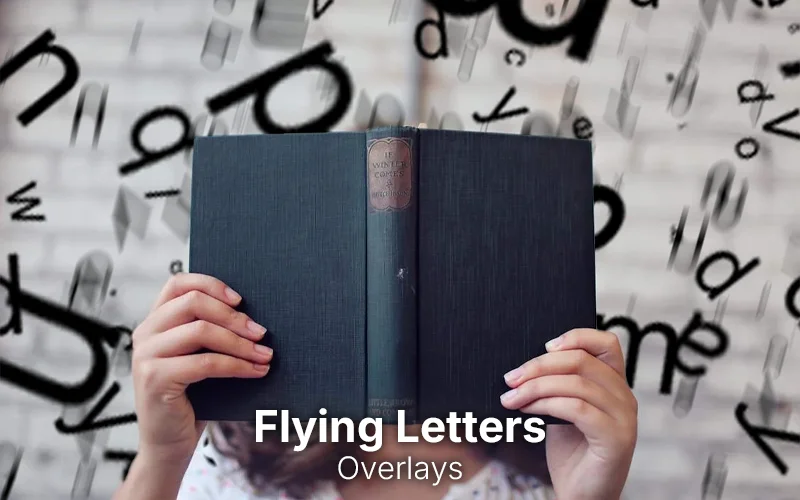 fun overlays, flying letter overlays, letters overlays, overlays bundle, ps overlays