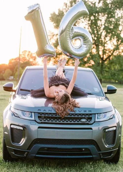 use your car for 16th birthday photo ideas,Sweet 16 photo poses, Sweet 16 poses ideas