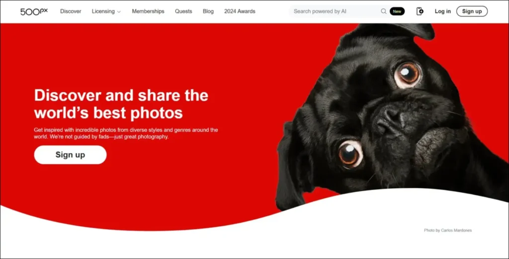 500px stock image website, photos selling website, download images