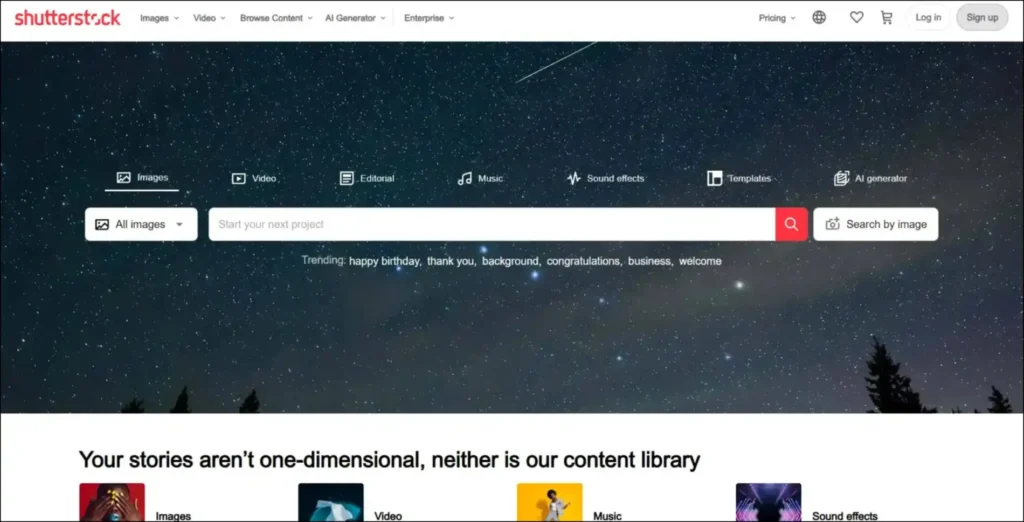 ShutterStock stock images website, sell images online, earn money with photos