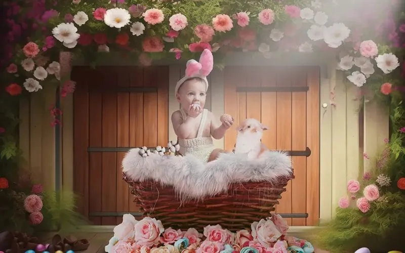 digital backdrops for easter photography, psd bacgrounds, easy to use and customizable backdrops