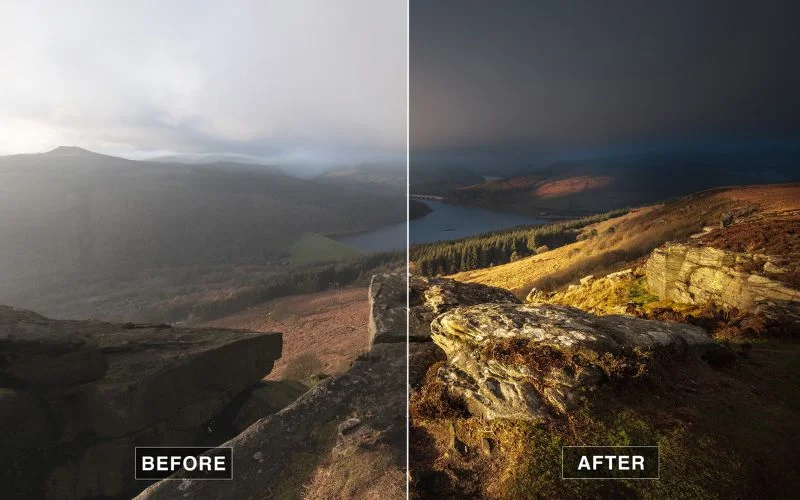 deep colors, mysterious feel, bold contrast, moody Lightroom presets