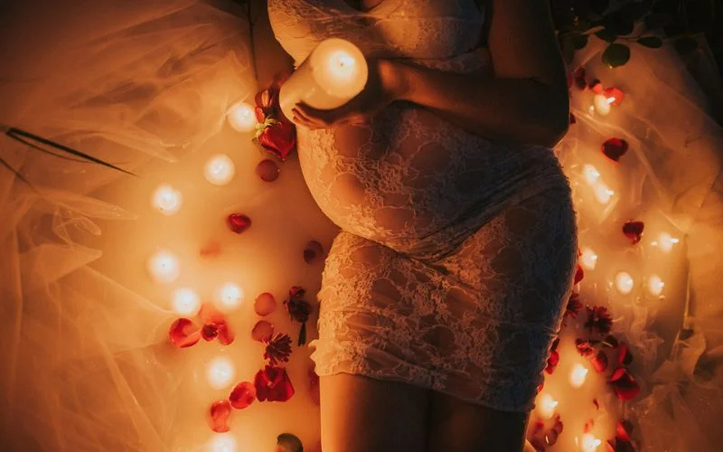 use candles for ethereal milk bath effect