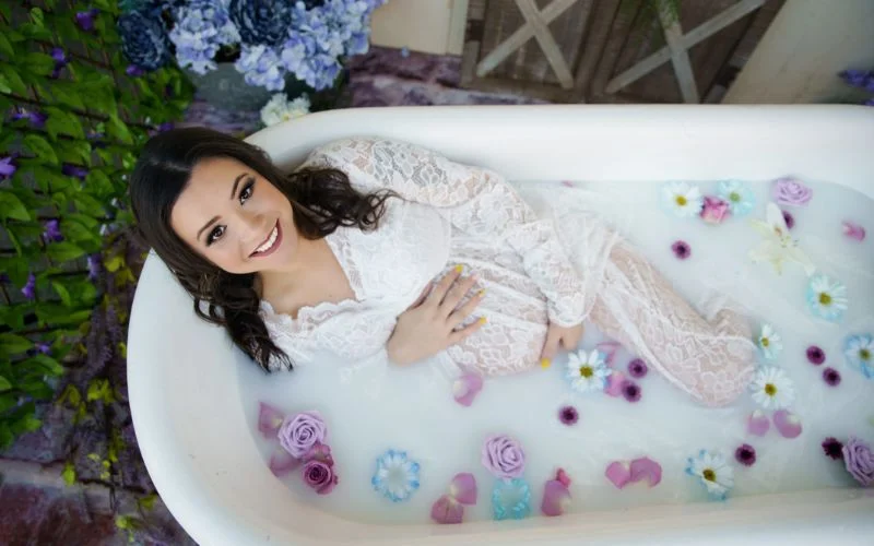 use lace and sheer fabrics for dreamy effect