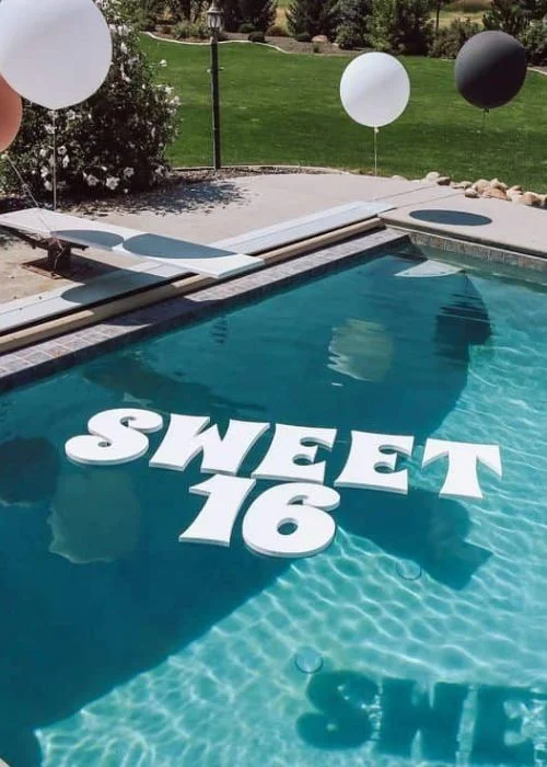 pool party 16th birthday photo ideas, Sweet 16 glamour shoot, Sweet 16 birthday shoot