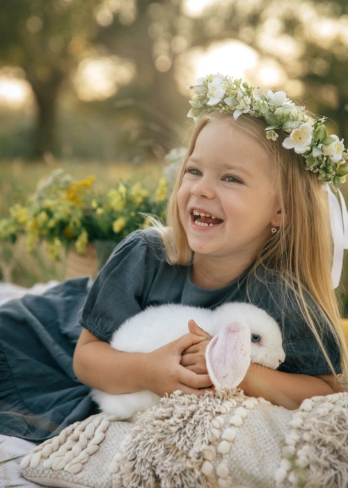 Kids & Their Easter Bunnies Photos, Easter Portrait Ideas