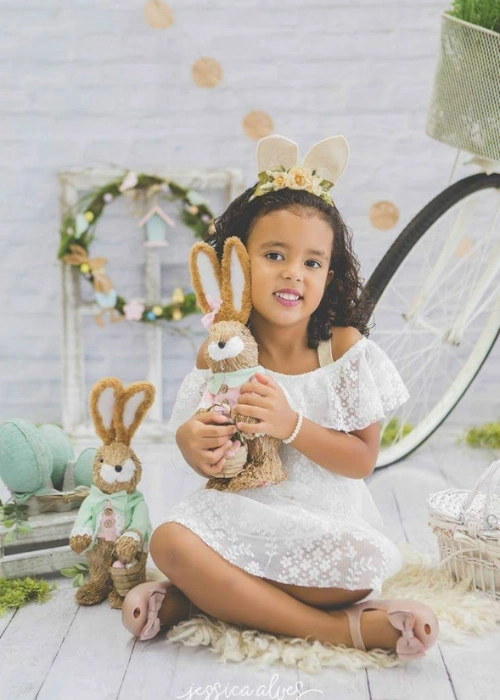 Stuffed Bunnies & Chicks Easter Props, Stuffed Bunnies Photos, infant easter picture ideas