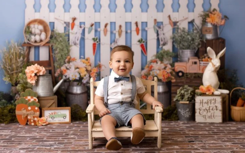 Easter DIY Backdrop Photo Idea, Easter Backdrop Photoshoot