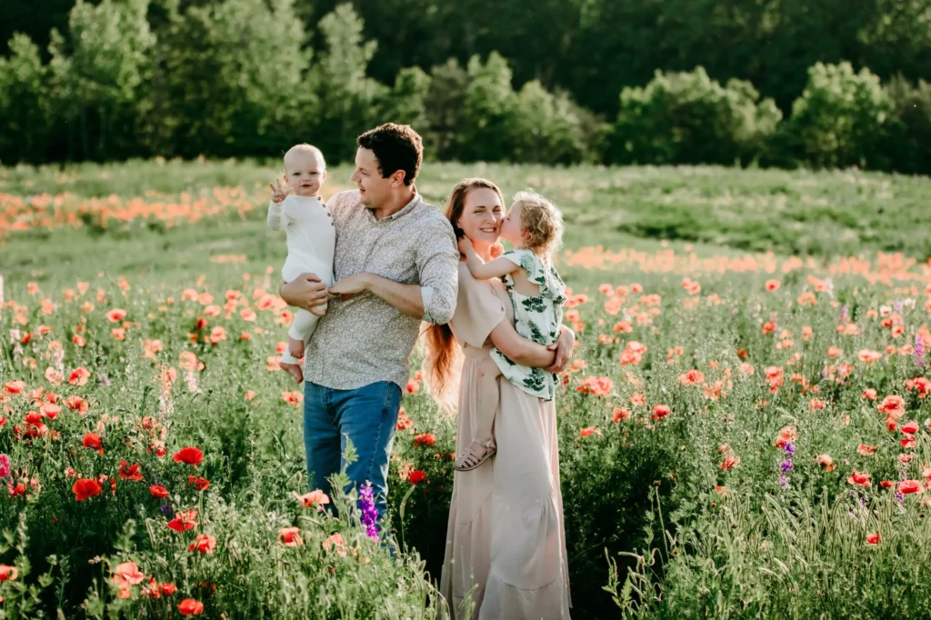 flower fields spring family photography, spring family photos, spring family photography