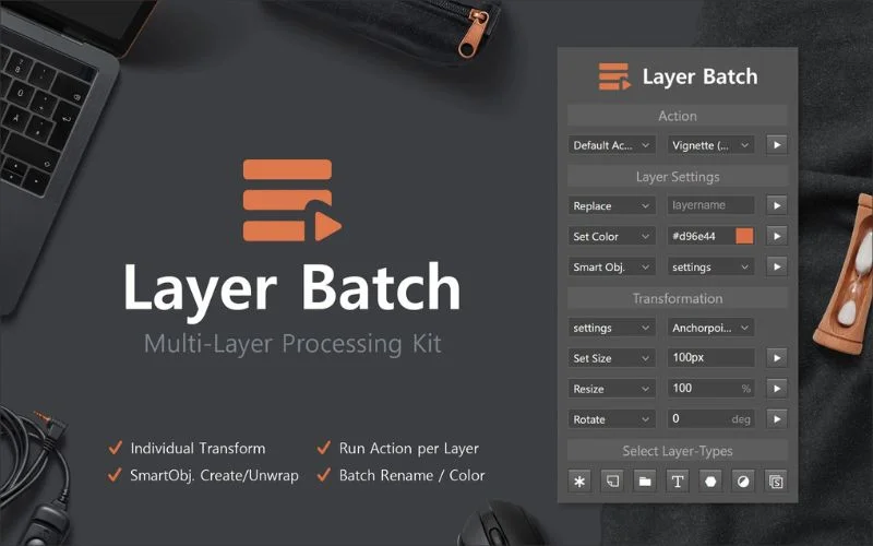automate layers Photoshop, layer management panel Photoshop, Photoshop layer batch processing, mass layer adjustments Photoshop