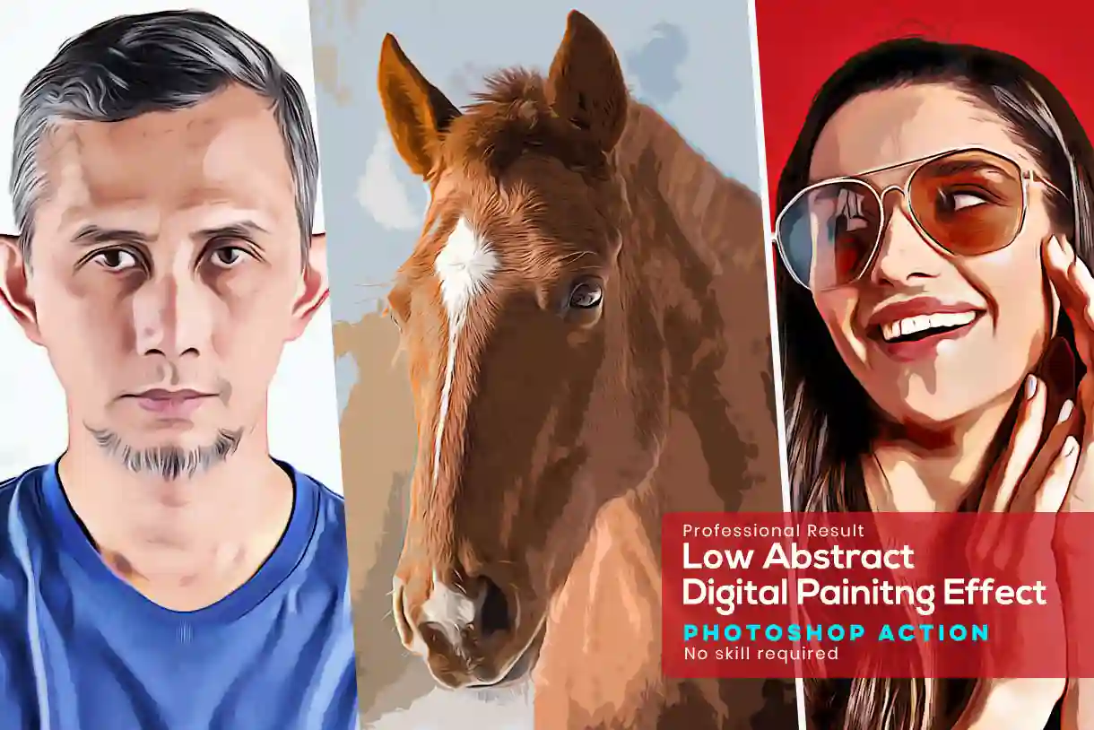 Low Abstract Digital Painting Effec, Photoshop digital painting