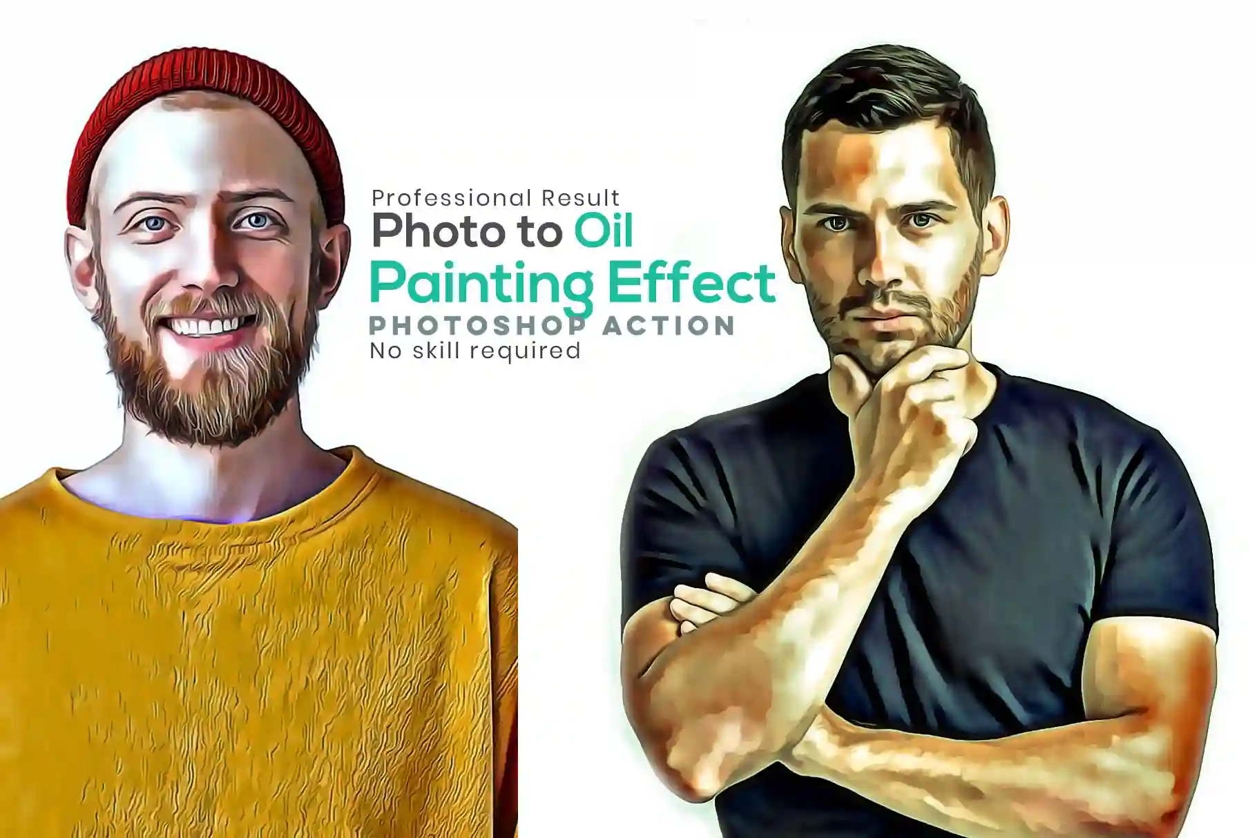 Photo to oil painting effect, Photoshop Effects for painting