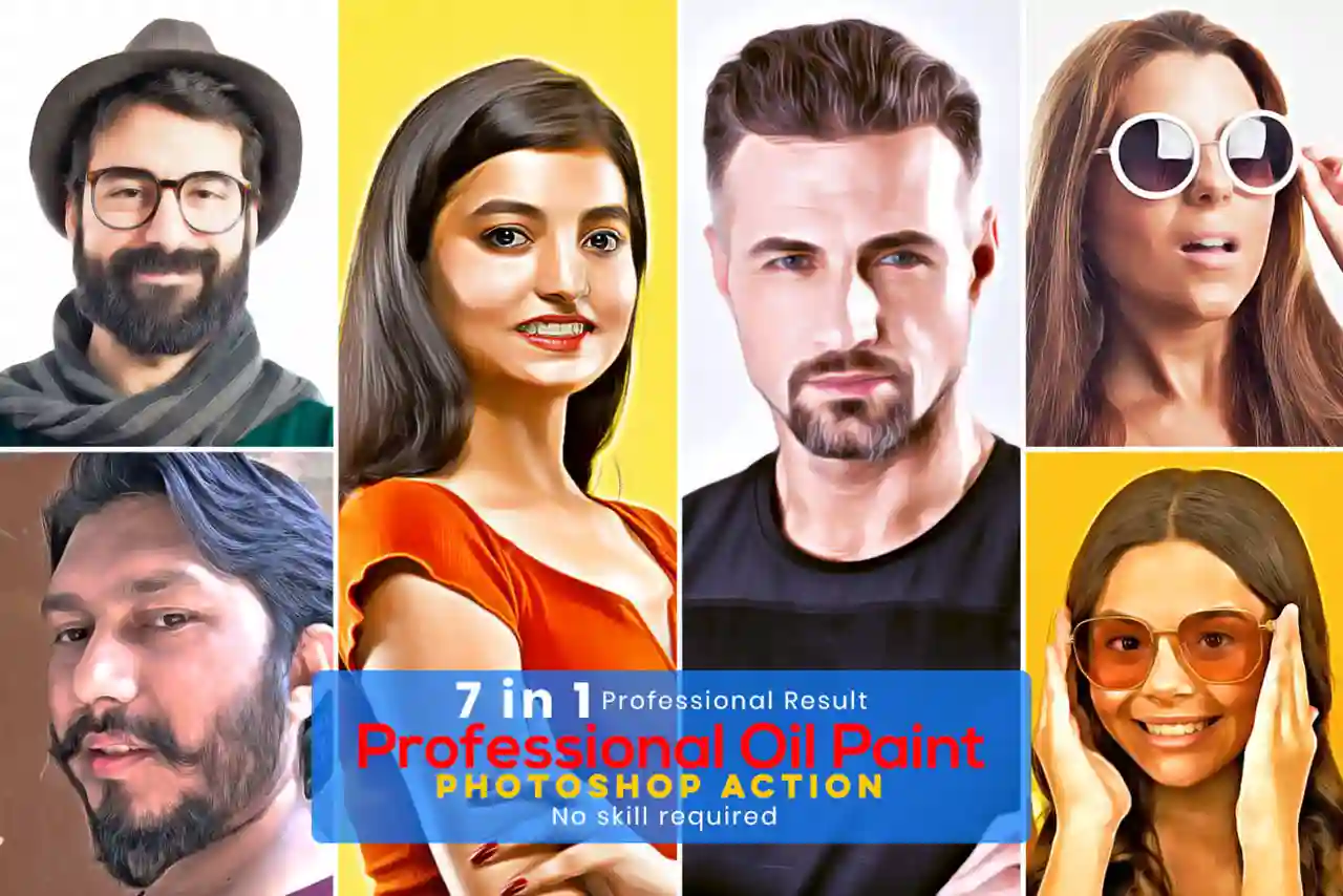 professional oil paint effect, PS effects for oil painting