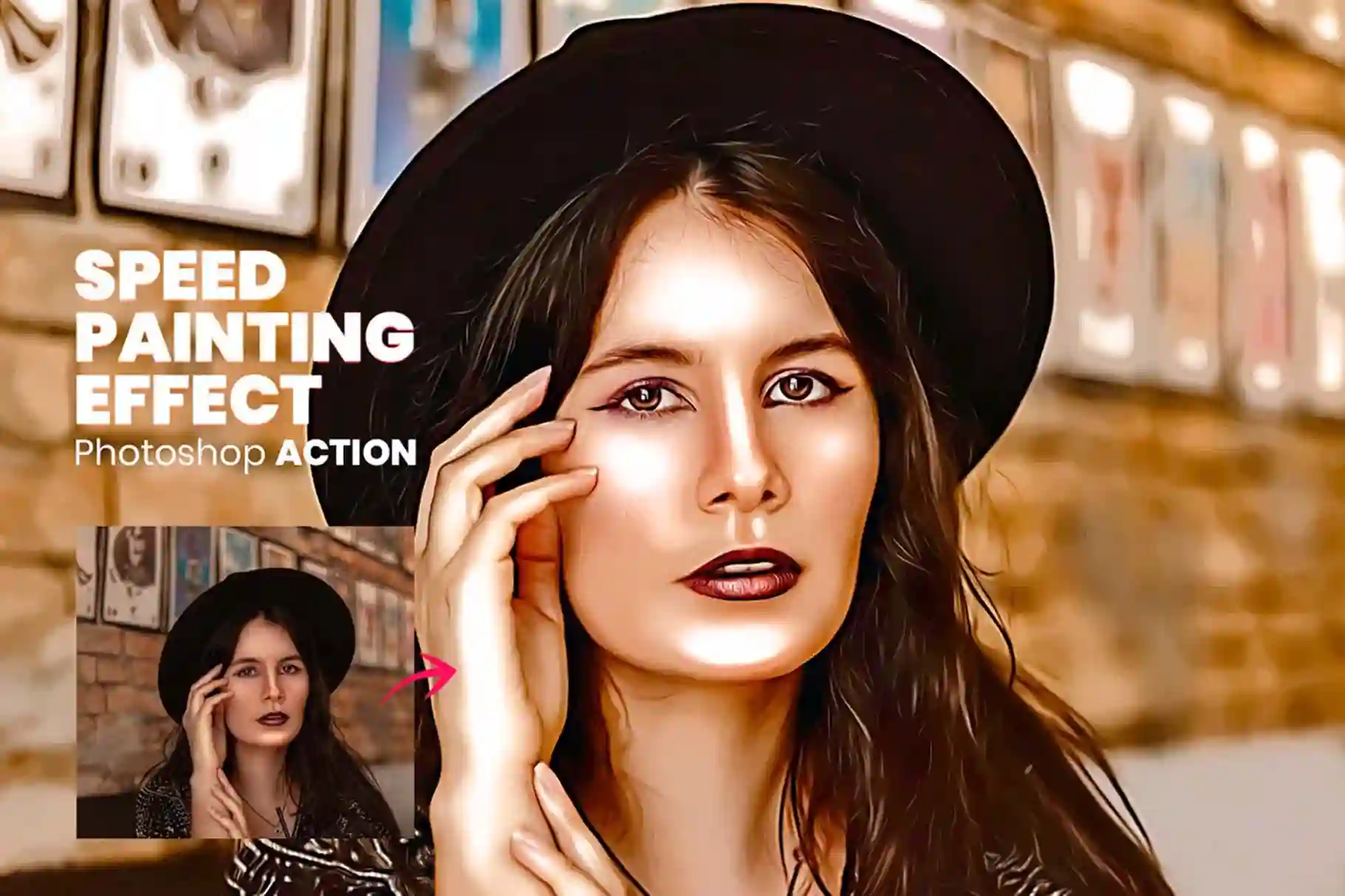 Speed Painting Photoshop Action, Painting Effect In Photoshop